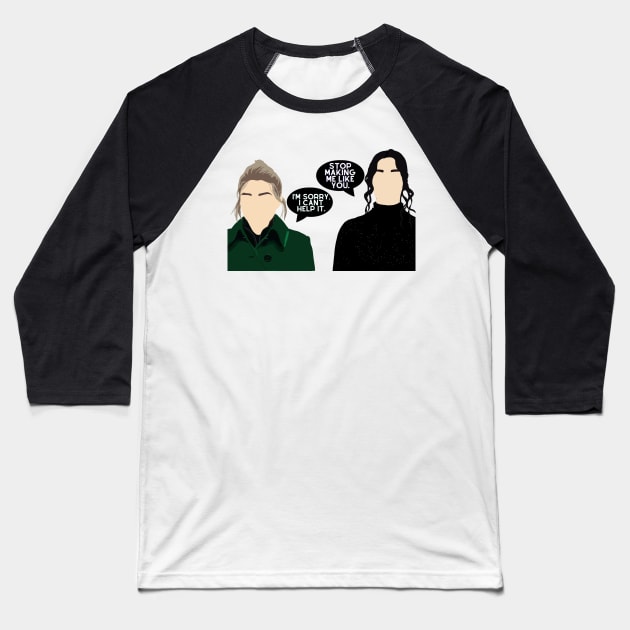 Yelena and Kate Baseball T-Shirt by mauracatey